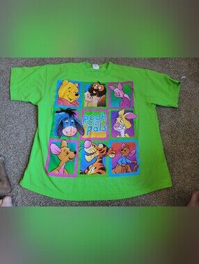 Winnie The Pooh and Pals Neon Green Over sized Tee Unisex